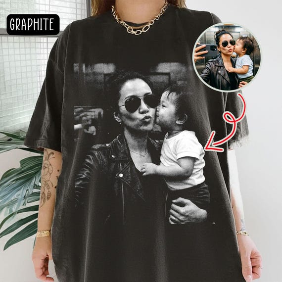Custom Photo Shirt, Comfort Colors Mama Tee, Personalized Mother's Day Gift