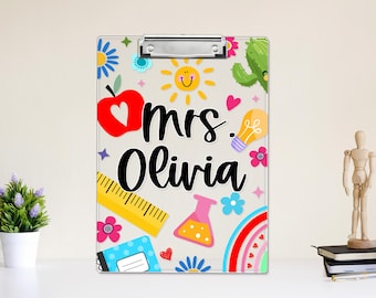 Personalized Teacher Clipboard: Acrylic Teacher Appreciation Gift