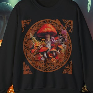 Mushroom Sweatshirt Natural Medicine Tee Nature Inspired Mushroom Bloom Mushroom Sweatshirt Foragers&#39; Dream Mushroom Lovers Pullover