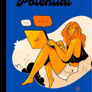 Puede incluir: Una portada de libro con el título "UNLEASH YOUR Potential" en una fuente en negrita y estilizada. La portada presenta una ilustración de una persona sentada en una nube, usando una computadora portátil, con burbujas de diálogo sobre su cabeza. El texto "Written By: Kelly Thomas" y "self improvement" también se incluyen en la portada.