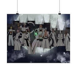 Bleach Espada Matte Posters Set, Ulquiorra Cifer, Yammy Llargo, Nnoitra Gilga, Starrk, Baraggan, Tier Harribel, Grimmjow Jaegerjaquez, etc.