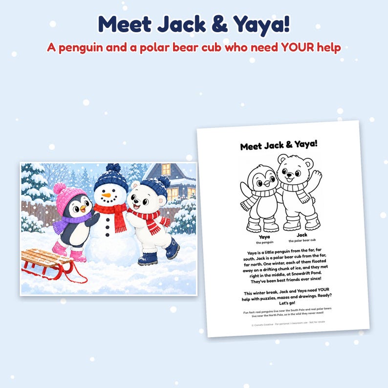 Winter Coloring Pages for Kids, Printable Winter Activity Pack ...