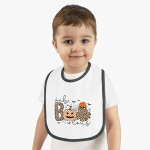 Baby Bib, Fun and Stylish Baby Bib, Cute Baby Shower Gift, Adorable Feeding Bib, Baby Apparel, Baby Accessory, halloween bib, boo bib, baby