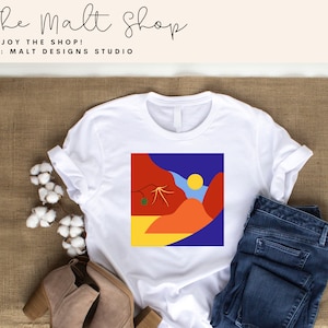 Boho Abstract Shirt, Abstract Graphic Tee, Boho Modern Shirt, Minimalist Shirt, Botanical Tee, Shapes Shirt, Leaves Shirt, gifts, floral tee