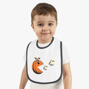 Baby Bib, Fun and Stylish Baby Bib, Cute Baby Shower Gift, Adorable Feeding Bib, Baby Apparel, Baby Accessory, halloween bib, boo bib, baby