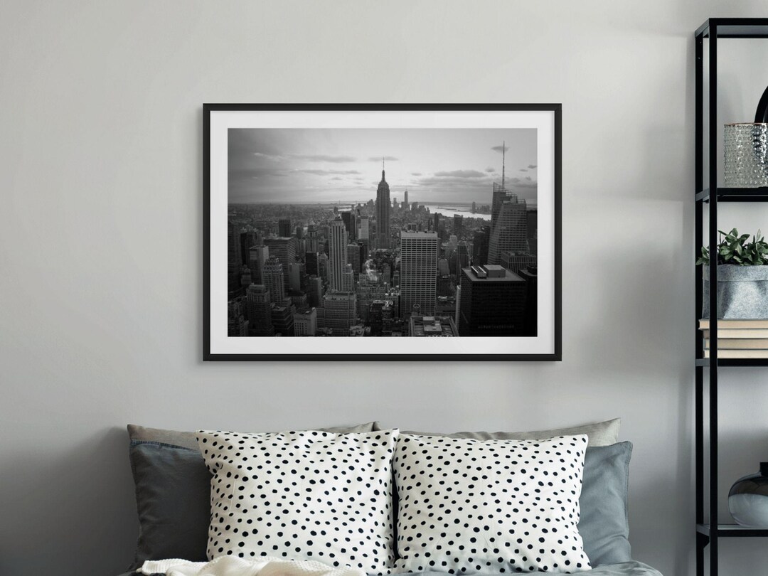New York Skyline Wall Art | Black and White NYC Photography Print - Etsy