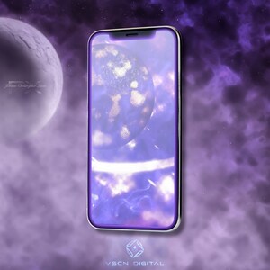 Royal Galaxy Wallpaper Phone Background Digital Download Deep Space Universe Futuristic Digital Art