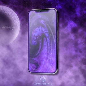 Abstract Royal Wallpaper Phone Background Digital Download Deep Space Universe Futuristic Digital Art
