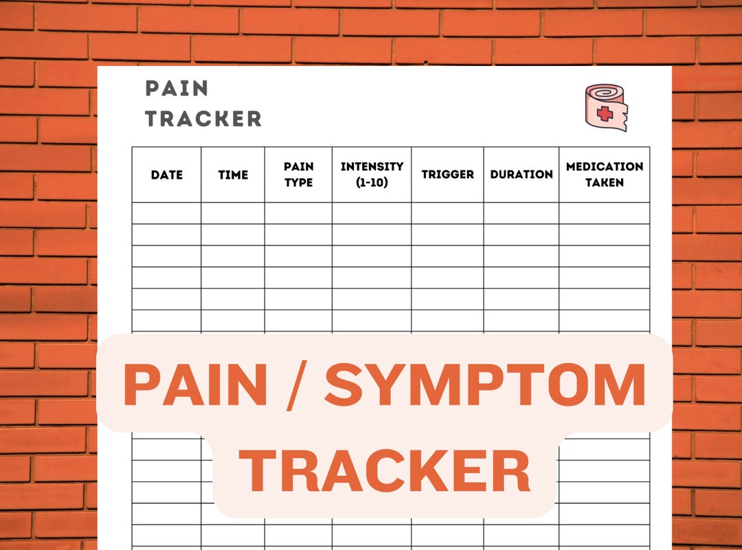 Pain Tracker Printable Pain Log Symptom Tracker Template Etsy Pain Tracker Printable Pain Log Symptom Tracker Template Etsy