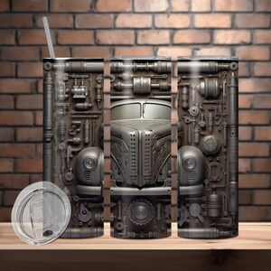 Mechanic Car Tumbler Wrap: 20oz 3D Sublimation Design (Digital Download)