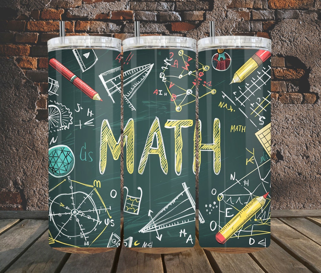 Homemade Math Wraps Math Tumbler Wrap: Formulae Equations Seamless Design (digital Download ...