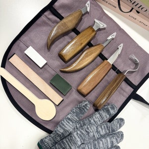 Spoon Carving Starter Kit | Upgrade Carving Tools Kit | Gift for Husband | Personalized Gift | Beginner's Gift | Best Gift for Grandparents