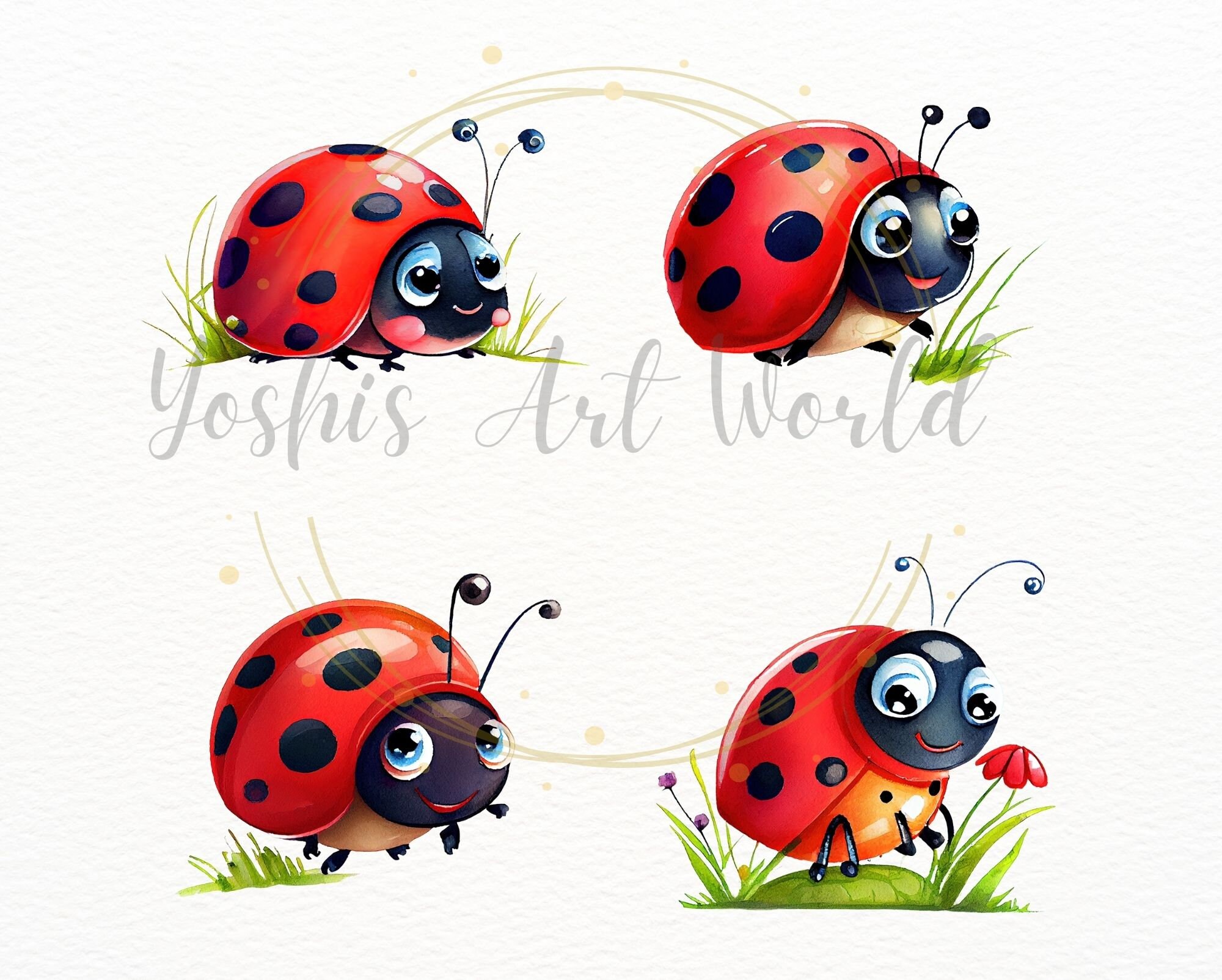 Cute Ladybug Cartoon Waterproof Decorative Doodle - Temu