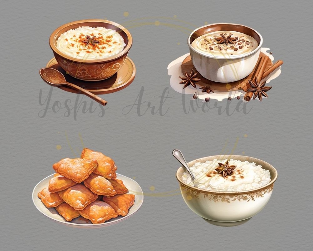 Watercolor Mexican Dessert PNG Bundle, Digital Crafts Designs ...