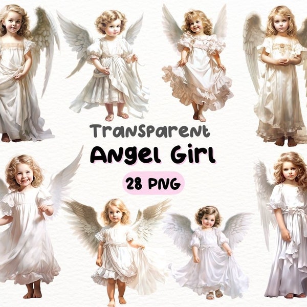 Watercolor Victorian Angel PNG Bundle, Digital Crafts Designs Transparent, Angel Clipart, Heavenly Angel Clipart, Commercial Use