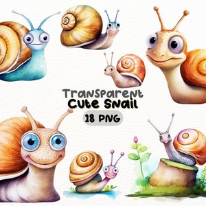Süße Schnecke PNG Bundle, digitales Handwerk Designs transparent, Baby Schnecke Clipart, süße Gastropoden Clipart, kommerzielle Nutzung