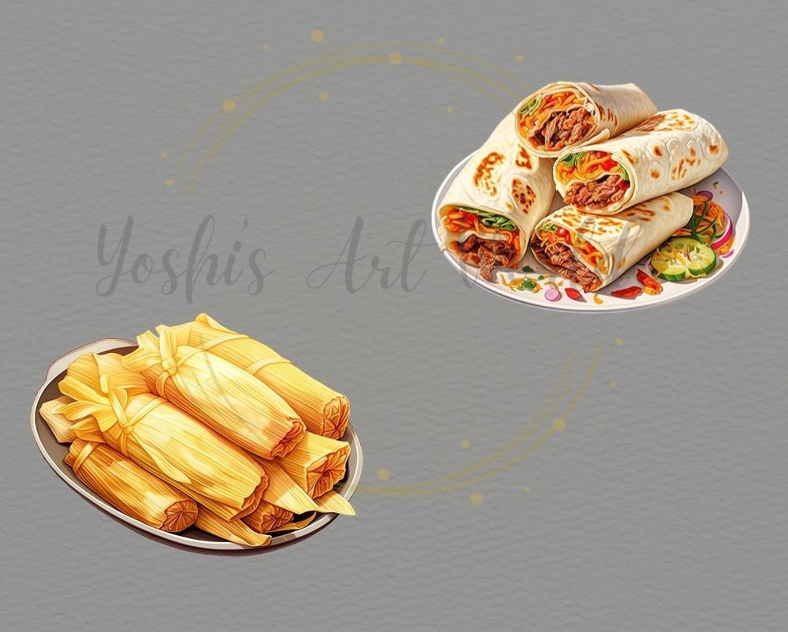 Watercolor Mexican Food PNG Bundle, Digital Crafts Designs Transparent ...
