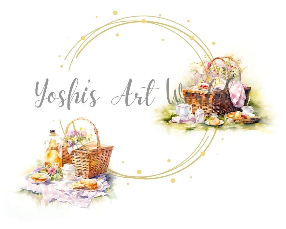 Vintage Picnic Basket With Flower Floral Picnic Basket Etsy