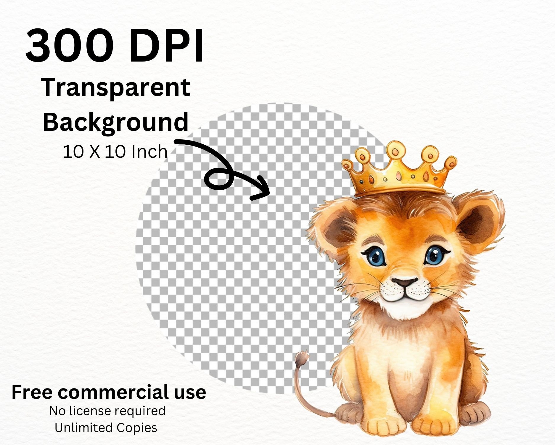 Cute Baby Lion King PNG Bundle, Digital Crafts Designs Transparent ...