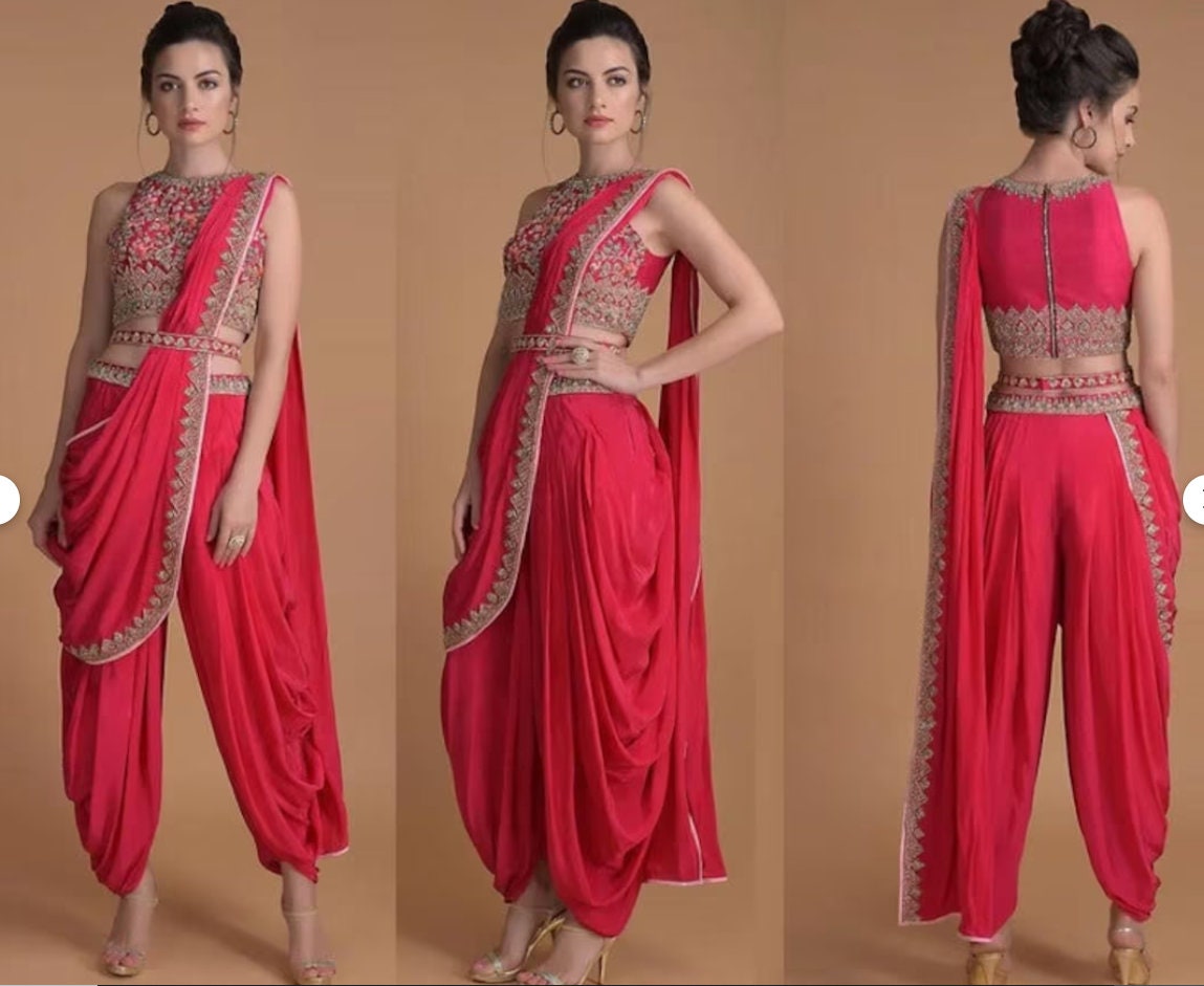 Dhoti pattern dress online cheap