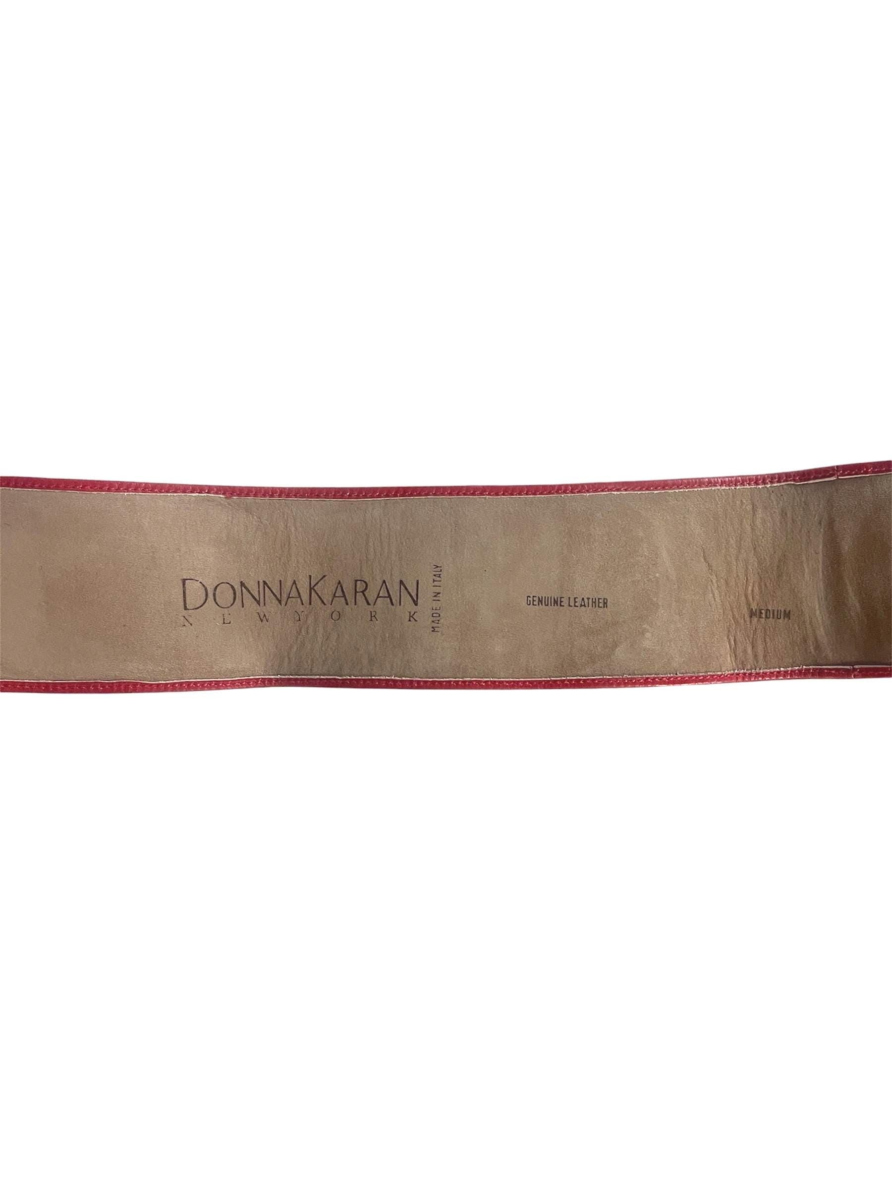 Rare Vintage Donna Karan Genuine Leather Belt with Embossed Print Donna Karan Women main image 2