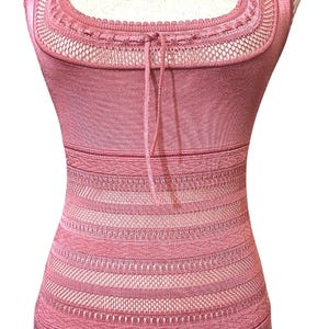 Alaïa c. 1993 Vintage Semi-Sheer Knit Bodycon Dress
