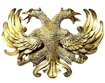 Rare 1976 Christopher Ross Brass Eagle Belt Buckle – Amber  display picture 2