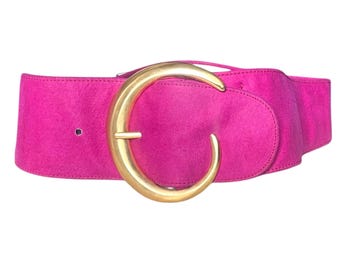 Donna Karan Suede Vintage Belt Donna Karan Wine Suede Belt main image 4