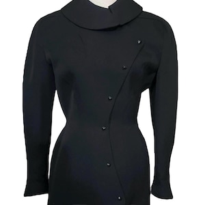 Thierry Mugler Dramatic Hourglass Blazer With Rounded Collar