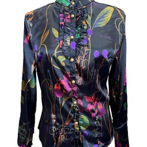 Roberto Cavalli Vintage L’Herbier Floral Print Blouse