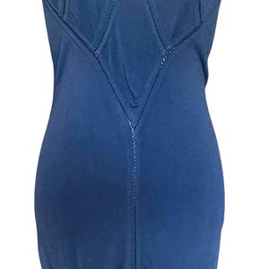 Alaïa Vintage S/S 1990 Backless Bodycon Dress, Navy, Size M
