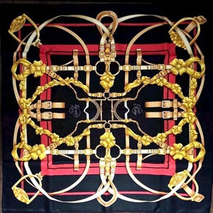 Hermes Vintage Grand Manege Silk Scarf by Henri d&#39;Origny c 1993