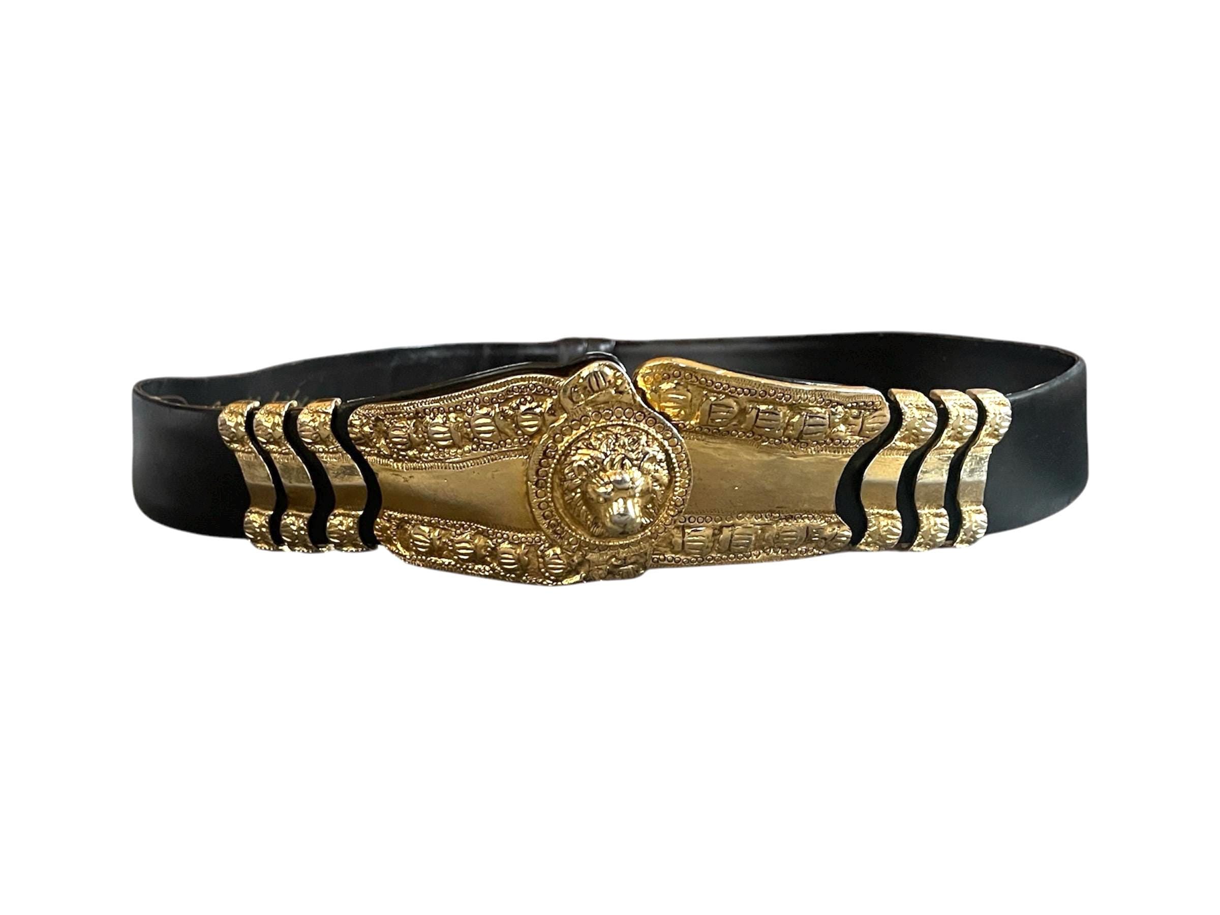 Judith Leiber for Saks Fifth Avenue Black Leather Hip Belt  display picture 1