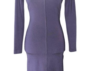 Alaïa Archival S/S 1990 Bodycon Dress with Pleated Ruffle Hem