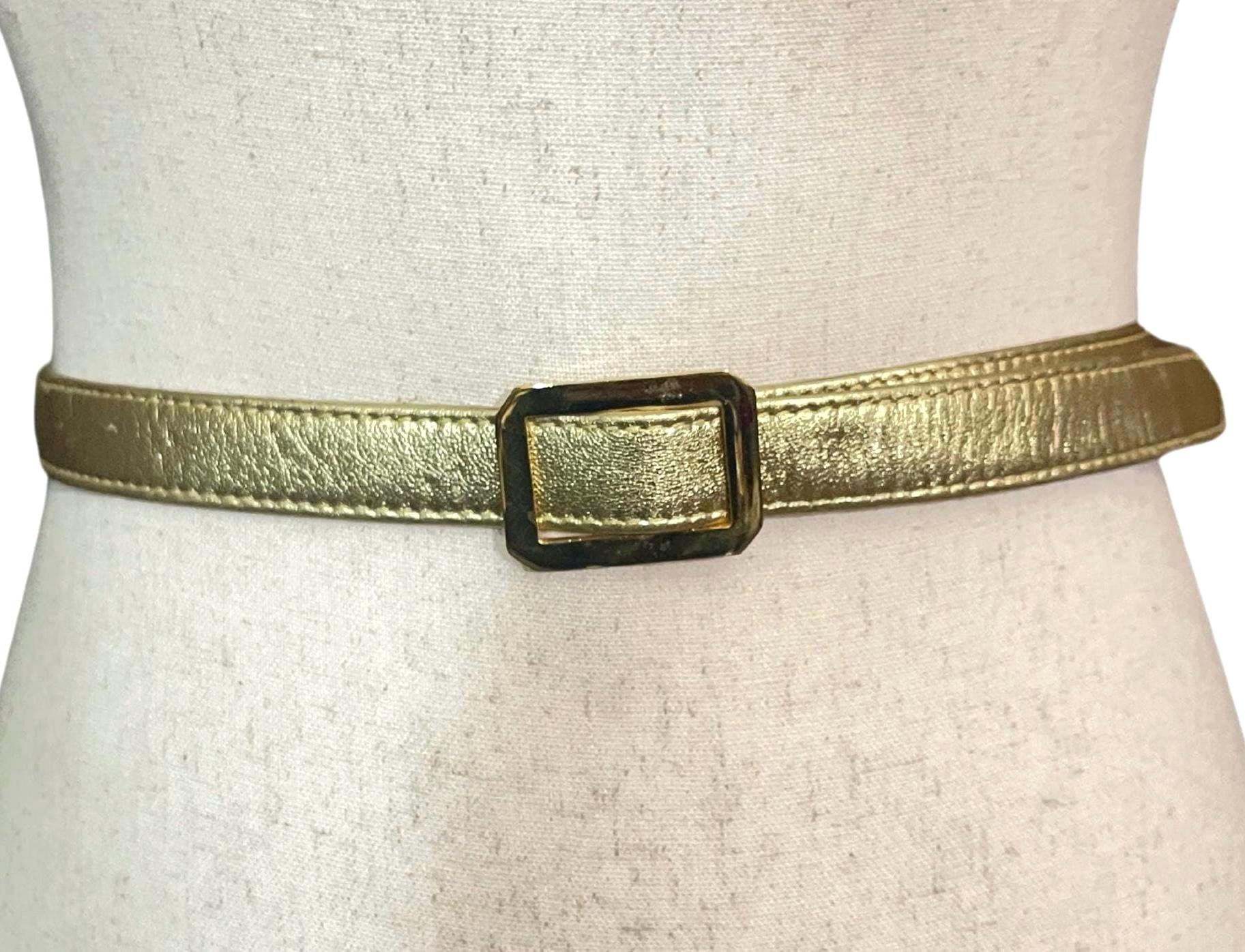 Christian Dior Vintage Leather Skinny Belt Women’s Medium Beige/Tan & Gold-toned Dior Skinny Belts for Women for sale | eBay main image 2