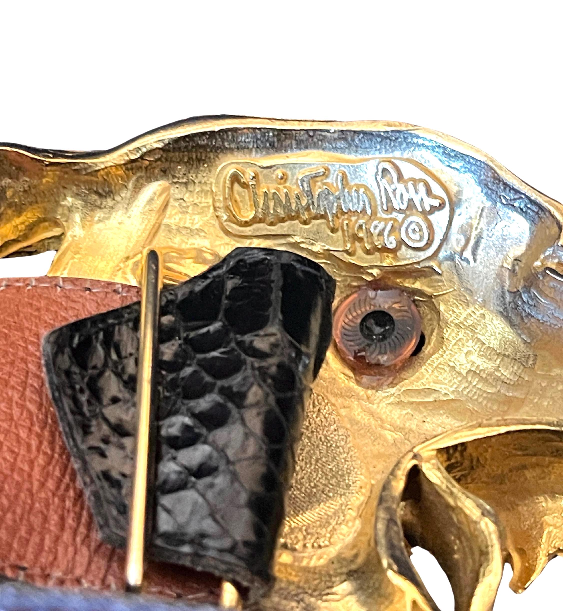 Christopher Ross Wolf Head Belt Buckle 105670_0.jpg main image 3