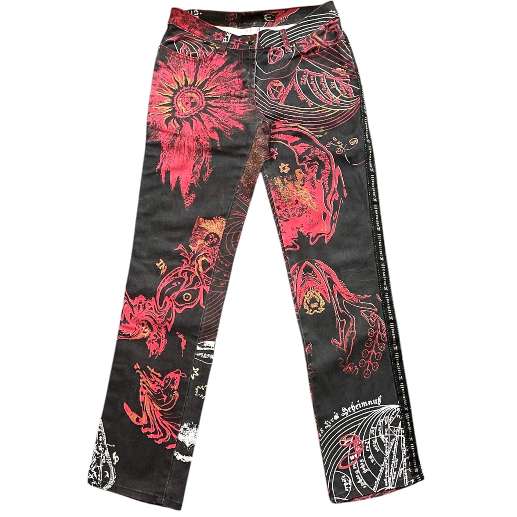 ロベルトカヴァリ　イタリア製　柄　パンツ Vintage Roberto Cavalli Pants - Etsy