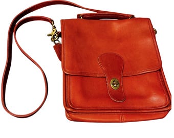 Vintage Coach Swinger Small Bag 4080 Red Wine Leather Made in USA
