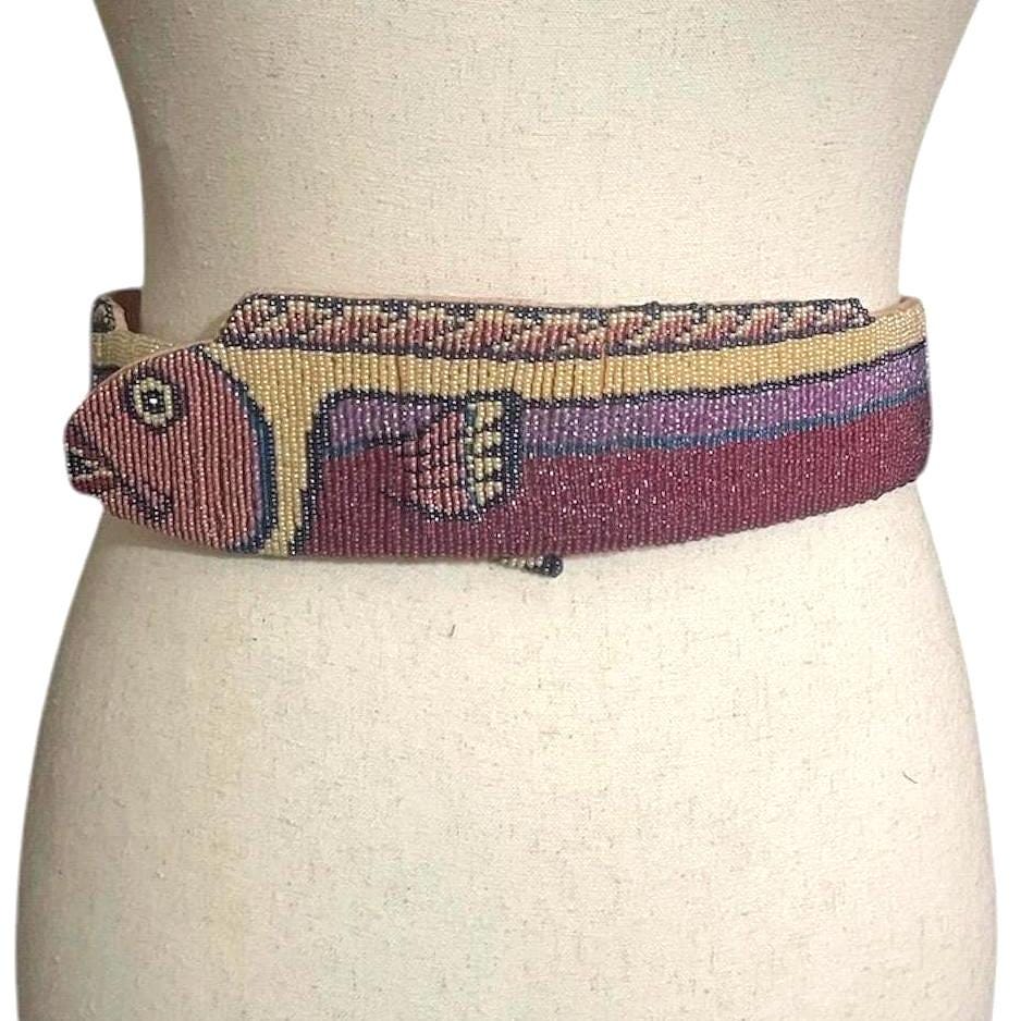 Mary B Hetz Rare Collectible Hand Beaded and Signed Belt - Etsy display picture 1