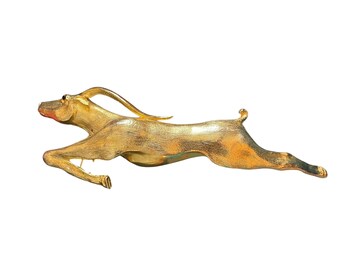 Rare 1976 Christopher Ross Brass Eagle Belt Buckle – Amber  display picture 1