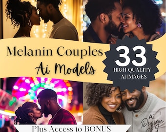 Melanin Couple Stock Photos | 33 Ai Stock Images | BONUS Vault Access | Digital Marketing