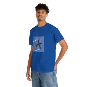 YAK -3/4 IMAGE Unisex Heavy Cotton Tee | Spitfire Fighter Aircraft Unisex Tee-shirt | Spitfire World War II British Fighter Airplane T-Shirt