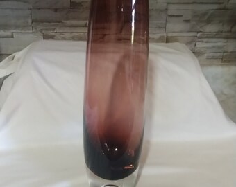 Mid-Century Amethyst Vase 15.75 Tall