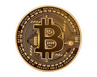 Bitcoin Glossy Sticker | Crypto Decor for Laptop