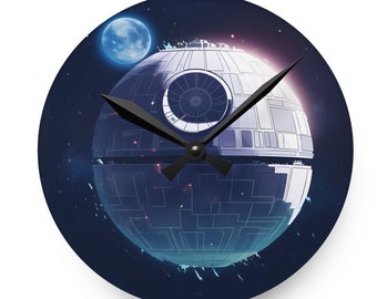 Star Wars Wall Clock (Anime Style, Science Fiction, Wall Art, Dorm Room), Clock, Science Fiction Gifts, Gifts for him, Student