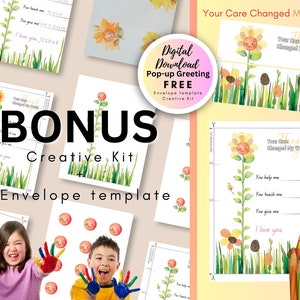 Diga obrigado Kit criativo DIY cartão pop-up de impressão digital DIY cartão pop up Express Gratidão Bonito obrigado Razão eu te amo Idéias para presentes de babá