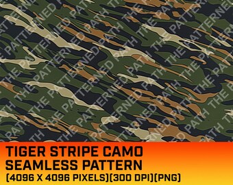 ヴィンテージタイガーストライプ迷彩柄、デジタルパターン、迷彩柄、デジタル壁紙、迷彩テクスチャ、即時ダウンロード、商用利用