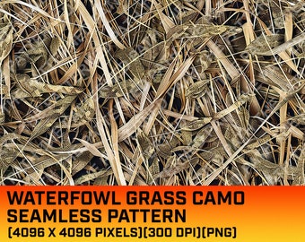 Waterfowl Grass Camouflage Digital Pattern, Seamless Pattern, Hunting Pattern, Hunting Life, Commercial Use, Instant Download, Grass Texture