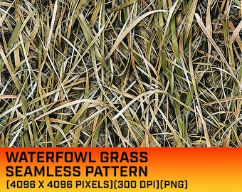 水鳥の草迷彩デジタルパターン、シームレスパターン、狩猟パターン、狩猟生活、商用利用、即時ダウンロード、草のテクスチャ