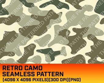 Vintage Old School Digital Camo Pattern, Seamless File, Duck Hunting Camouflage, Hunting Life, Commercial Use, PNG, Instant Download